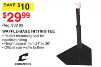 Dunham's Sports WAFFLE-BASE HITTING TEE offer