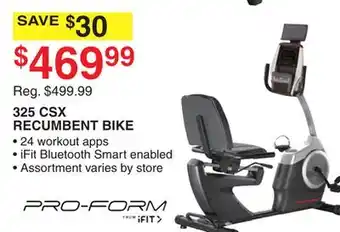 Dunham's Sports 325 CSX RECUMBENT BIKE offer