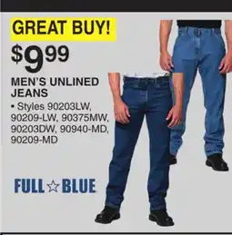 Dunham's Sports FULL BLUE MEN'S UNLINED JEANS offer