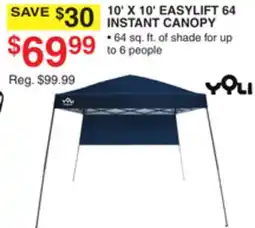 Dunham's Sports YOLI 10' X 10' EASYLIFT 64 INSTANT CANOPY offer