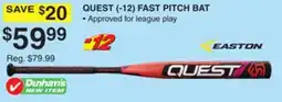 Dunham's Sports EASTON QUEST (-12) FAST PITCH BAT offer