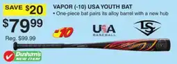 Dunham's Sports VAPOR (- 10) USA YOUTH BAT offer