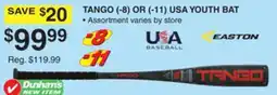 Dunham's Sports TANGO (-8) OR (-11) USA YOUTH BAT offer