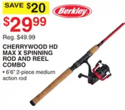 Dunham's Sports CHERRYWOOD HD MAX X SPINNING ROD AND REEL COMBO offer