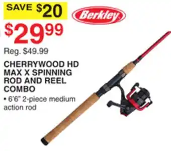 Dunham's Sports CHERRYWOOD HD MAX X SPINNING ROD AND REEL COMBO offer