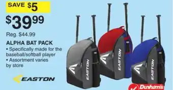 Dunham's Sports EASTON ALPHA BAT PACK offer