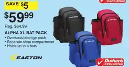 Dunham's Sports ALPHA XL BAT PACK offer