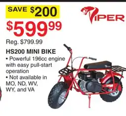 Dunham's Sports HS200 MINI BIKE offer