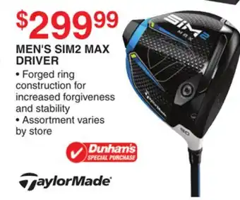 Dunham's Sports MEN'S SIM2 MAX DRIVER offer