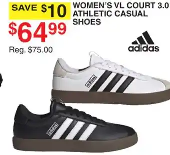 Dunham's Sports ADIDAS WOMEN'S VL COURT 3.0 ATHLETIC CASUAL SHOES offer