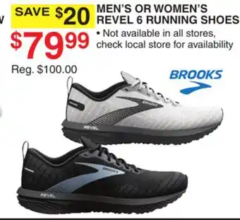 Dunham's Sports BROOKS MEN'S OR WOMEN'S REVEL 6 RUNNING SHOES offer