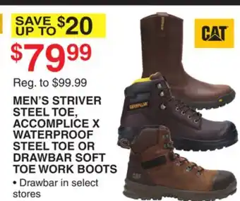 Dunham's Sports MEN'S STRIVER STEEL TOE, ACCOMPLICE X WATERPROOF STEEL TOE OR DRAWBAR offer