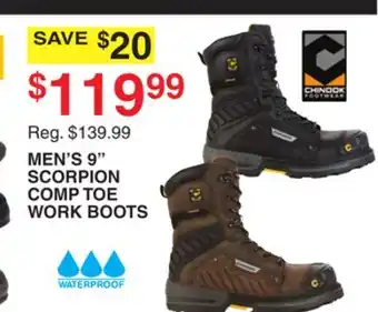 Dunham's Sports MEN'S 9 SCORPION COMP TOE WORK BOOTS offer