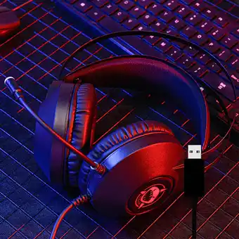 Walmart Gaming Headset 7.1 Noise-canceling RGB Lighting With-wheat Wired Headset-dynamic Coil, USB Interface offer