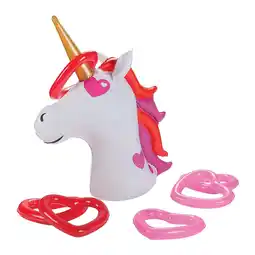 Walmart Valentine Unicorn Inflate Ring Toss Game - Toys - 7 Pieces offer