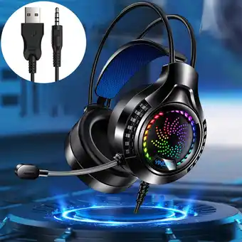 Walmart Headworn Computer Gaming Earphones, Wired Earphones, Illuminated 3.5mm+USB Powered Gaming Earphones offer