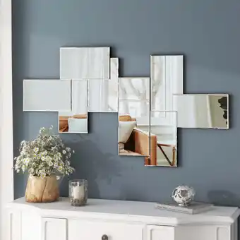 Walmart Asymmetrical Wall Mirror Cluster Wall Mirror Irregular Wall Mirror Accent Mirror for Home Decor offer