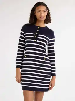 Walmart Free Assembly Women’s Henley Mini Sweater Dress, Sizes XS-3XL offer