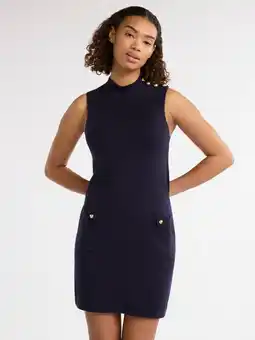 Walmart Free Assembly Women’s Button Shoulder Sleeveless Sweater Dress, Sizes XS-3XL offer