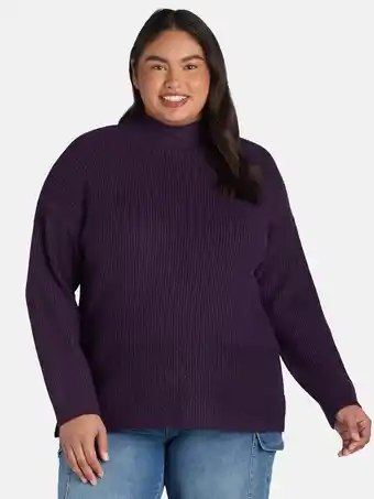 Walmart Terra & Sky Women's Plus Size Funnel Neck Sweater, Midweight, Sizes 0X-5X offer