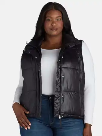 Walmart Ozark Trail Women's and Women’s Plus Sporty Puffer Vest, Size XS-3X offer