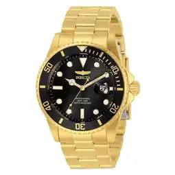 Walmart Invicta Mens Pro Diver Quartz 3 Hand Dial Watch, Black offer