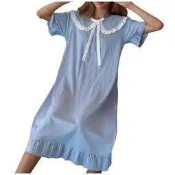 Walmart ZKCCNUK Nightgowns for Women Winter Casual Thick Warm Flannel Long Loose Nightdress M-3XL offer