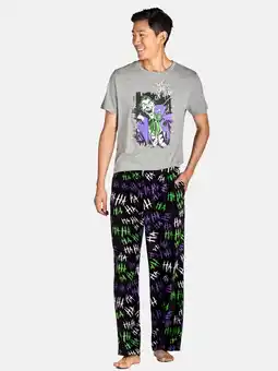 Walmart DC Comics Men’s The Joker Sleep Tee and Pants Pajama Set, 2-Piece, Sizes S-XL offer