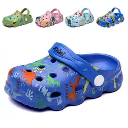 Walmart Drecage Toddler Boys Girls Cute Dinosaur Clogs Kids Comfortable Garden Shoes Beach Pool Sandals offer