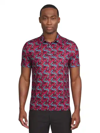 Walmart Chaps Golf Men's and Big Men's Classic Fit Short Sleeve Floral Printed Polo Shirt offer