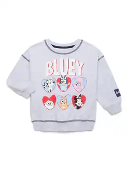 Walmart Bluey Toddler Valentine's Day Graphic Tee with Long Sleeves, Sizes 12M-5T offer