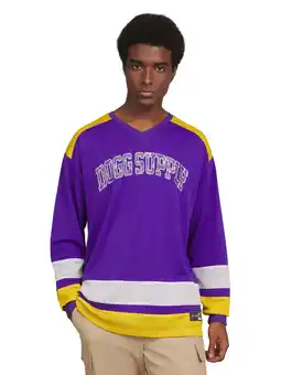 Walmart Dogg Supply Men's and Women's Long Sleeve V-Neck Mesh Hockey Jersey, Sizes XS-3XL offer