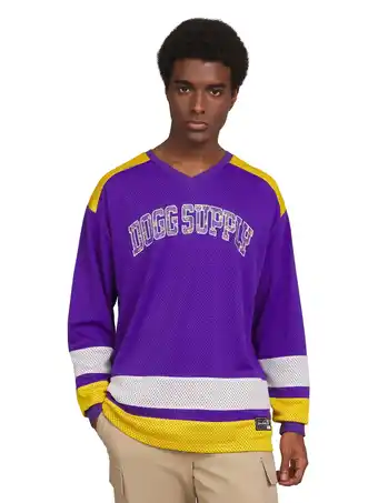 Walmart Dogg Supply Men's and Women's Long Sleeve V-Neck Mesh Hockey Jersey, Sizes XS-3XL offer