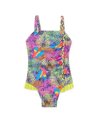 Walmart Flapdoodles girls AOP Braid Detail One-Piece, 2T offer