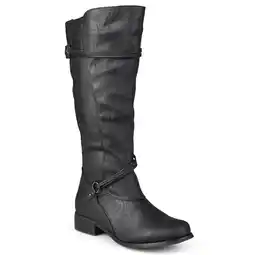 Walmart Journee Womens Harley Extra Wide Calf Stacked Heel Riding Boots offer