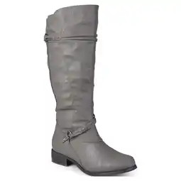 Walmart Journee Womens Harley Extra Wide Calf Stacked Heel Riding Boots offer