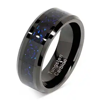 Walmart 100S Jewelry Black Celtic Dragon Inlay Tungsten Carbide Wedding Ring, Size 8-15, Includes Gift Box offer