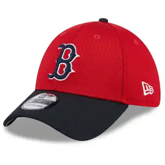 Walmart Men's New Era Red Boston Red Sox 2024 Batting Practice 39THIRTY Flex Hat offer