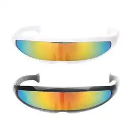 Walmart 2pack Futuristic Space Alien Sunglasses Narrow Visor Eyewear Shades Party offer