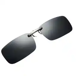 Walmart 2X Uni Polarized Clips On Up UV400 Driving Rectangle Sunglasses Gray offer