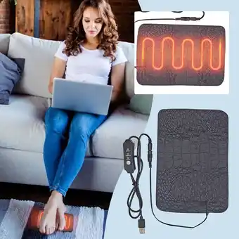 Walmart Leodye USB Three Speed Thermostat Leather Heating Pad Waist Heating Cushion offer