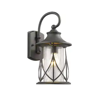 Walmart CHLOE Lighting MARHAUS Transitional 1 Light Black Outdoor Wall Sconce 15 Height offer