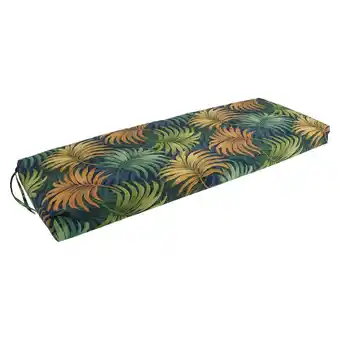 Walmart Blazing Needles 54-inch by 19-inch Patterned Outdoor Spun Polyester Bench Cushion 954X19-REO-61 offer