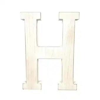 Walmart 16 in. Distressed Wooden Initial Letter H Sculpture, White Wash offer