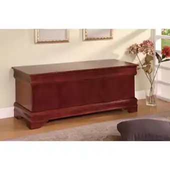 Walmart Traditional Style Wooden Cedar Chest, Brown offer