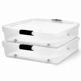 Walmart Open Box Homz 56 Qt Full/Queen Underbed Clear Plastic Storage Container, 2 Pk offer