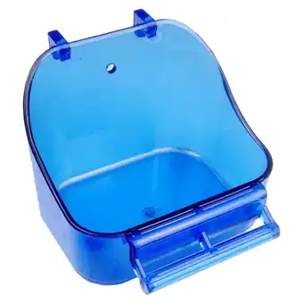 Walmart 3 Feeder Parrot Feeding Station Drinker Dispenser Blue offer