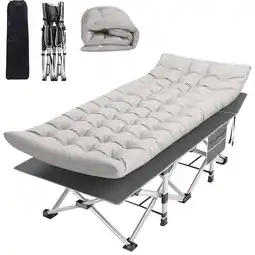 Walmart Fenbeli Folding Camping Cot for Adults Heavy-duty Sleeping Cot 75 x 28 offer