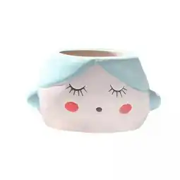 Walmart yotijay 4xGirl Flowerpot Ornament Ceramic Head Planter Pot for Office Windowsill Table offer