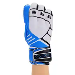 Walmart 1Pair Durable Thickened Latex Soccer Goalkeeper Gloves Accessory (Blue) Powodzenia offer